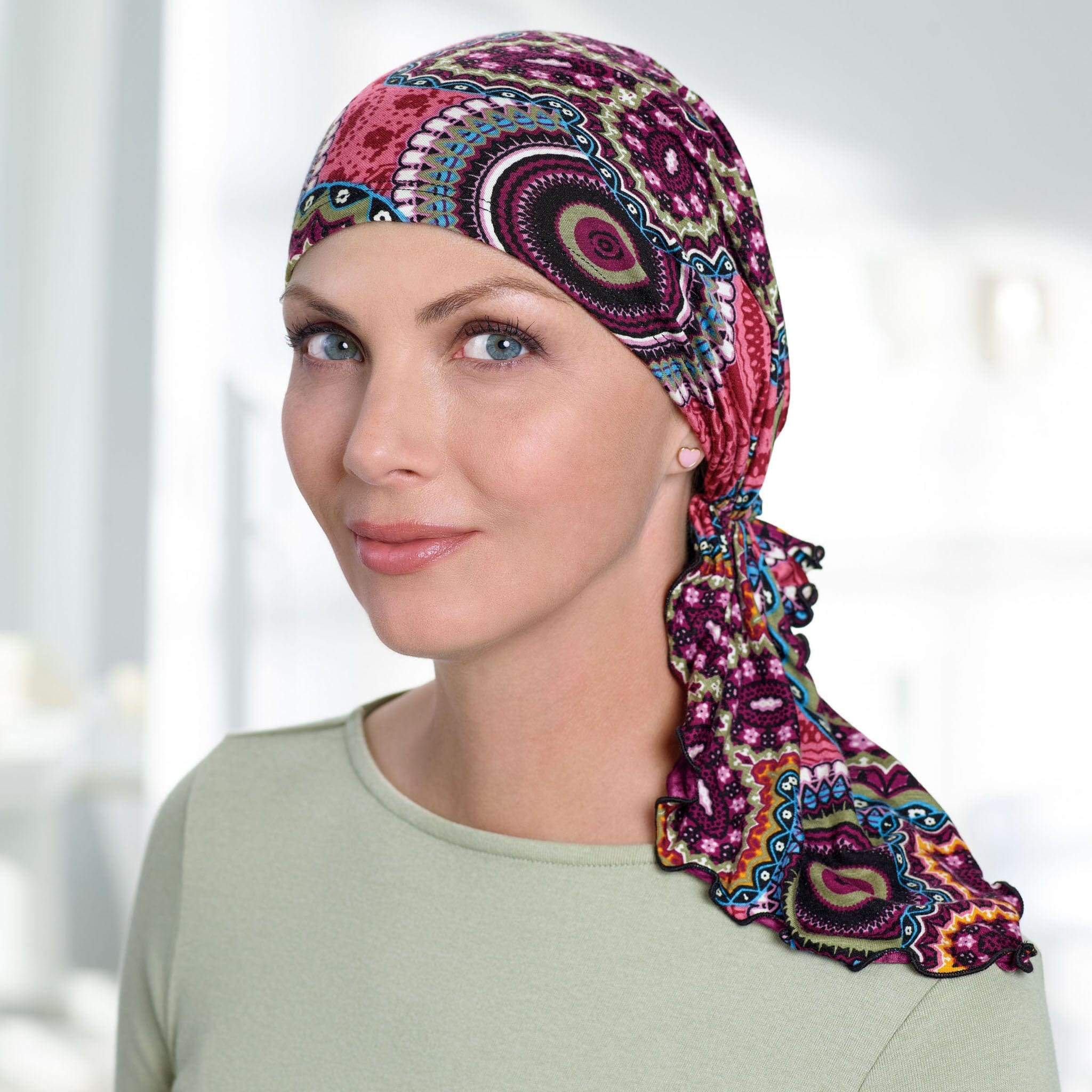 Bella Purple Geometric Scarf was ACS