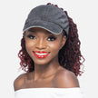 Front view #1023 CD-Loc by Vivica A. Fox™ shown in (TP132/1B) Off Black Highlight Streak with Light Burgundy Tip