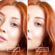 Before and after view #1024 Eyebrow Cream by Chella shown in Auburn