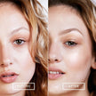 Before and after view #1024 Eyebrow Cream by Chella shown in Light Brown