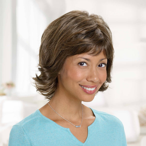 Front view #7804 EverYou™ Olivia Wig shown in (#812) Medium Golden Brown