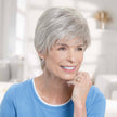 Front view #8532 EverYou Candace Wig Shown in (#5660) Light Frosted Grey