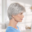 Side view #8532 EverYou Candace Wig Shown in (#5660) Light Frosted Grey