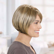 Side view #8538 EverYou Serena Wig shown in (#811) Mocha with Golden Highlights