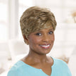 Front view #8544 EverYou™ Brooke Wig shown in (#1226) Brown with Gold Highlights
