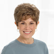 Front view #8544 EverYou™ Brooke Wig shown in (1226) Brown with Gold Highlights