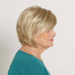 Side view EverYou Hannah Wig shown in #1621 Sunkissed Blonde.