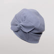 Side view #9938 Twist Flower Pull-on Wool Felt Hat in Nickel Grey.