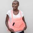 Front view #9947 Mastectomy Pillow shown in Coral