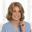 Front view #9955 EverYou™ Hillary Wig shown in (1226) Brown with Gold Highlights