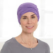 Front view #9969 Bamboo Twisty Turban shown in Lilac