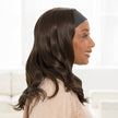 Side view #9973 Synthetic Headband Wig by Encelia® Hair shown in Dark Brown