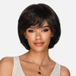 Front view #9977 HMB-Kate Wig by Vivica A. Fox™ shown in (FS4/27) 80 Medium Dark Brown (#4) With 20 Honey Blonde (#27) Frost