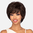 Front view #9978 HMB-Jai Wig by Vivica A. Fox™ shown in (FS4/30) 80 Medium Dark Brown (#4) With 20 Copper Blonde (#30) Frost