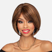 Front view #9980 HMB-Leni by Vivica A. Fox™ shown in (P4/27/30) Piano Color. Medium Dark Brown (#4). Honey Blonde (#27). Copper Blonde (#30)