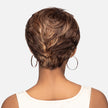 Back view #9981 Sweet Wig by Vivica A. Fox™ shown in (P4/27/30) Piano Color. Medium Dark Brown (#4). Honey Blonde (#27). Copper Blonde (#30)