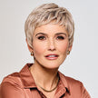 Front view #9987 Raquel Welch® Straight Chic Wig shown in RL19/23SS Shaded Biscuit
