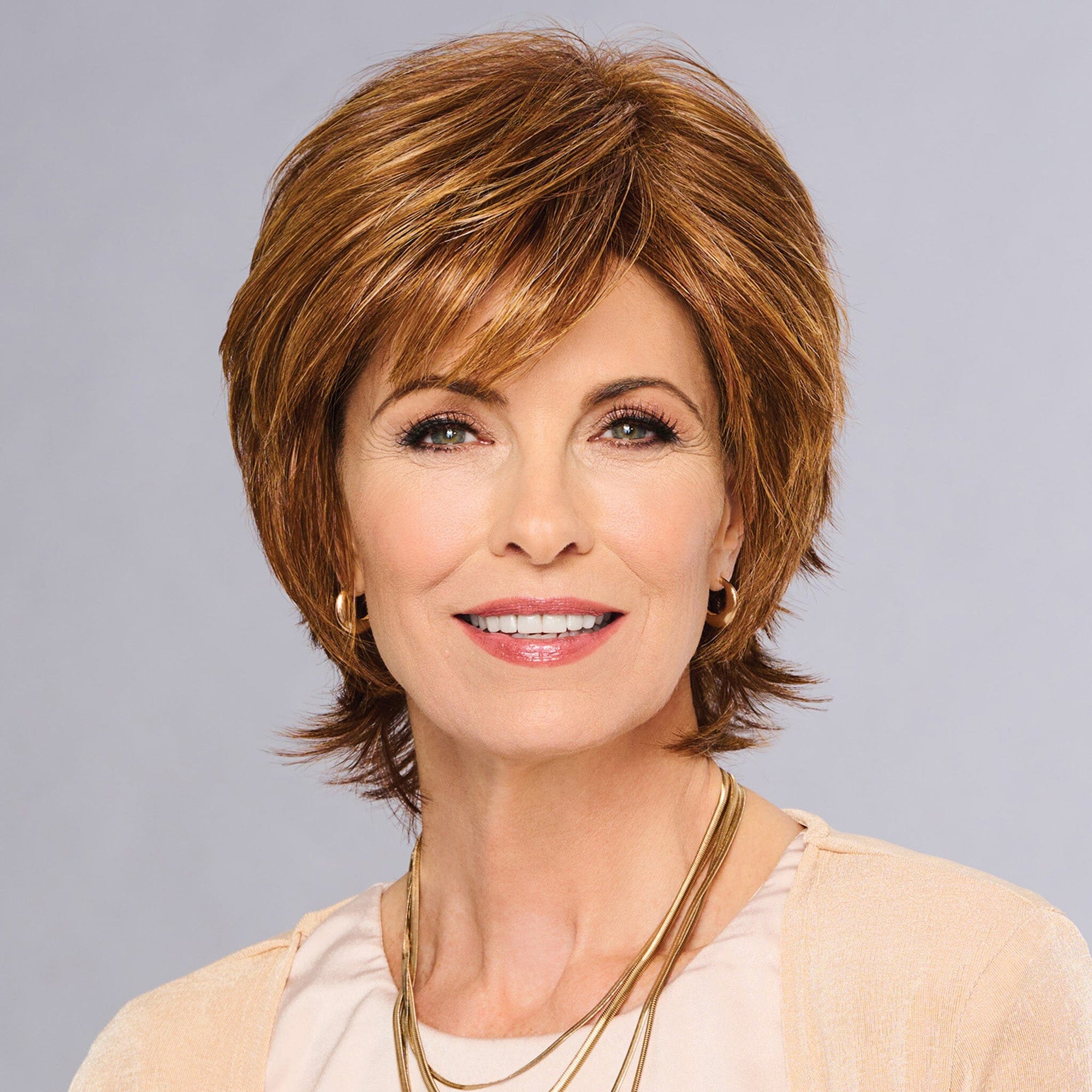 Front view #9990 Gabor® Sweet Delight Wig shown in Medium Red