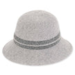 Front view #9995 Metallic Wool Bucket Hat shown in Grey