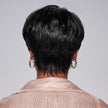 Back view #9999 Kim Kimble® Nia Wig shown in MC1 Caviar