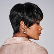 Side view #9999 Kim Kimble® Nia Wig shown in MC1 Caviar