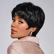 Side view #9999 Kim Kimble® Nia Wig shown in MC1 Caviar