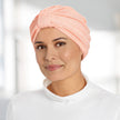 #6020 Ultra-Soft Terry Turban shown in Peach