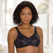 Front view #7288 Lace Accent Pocketed Bra Shown in Black