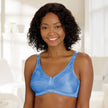 Front view #7288 Lace Accent Pocketed Bra Shown in Blue