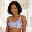Front view #7288 Lace Accent Pocketed Bra Shown in Lavender