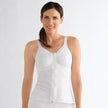 Front view #8452 Amoena® Hannah Post-Surgical Camisole Shown in White