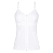 Front view #8452 Amoena® Hannah Post-Surgical Camisole Shown in White