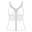 Illustration #8452 Amoena® Hannah Post-Surgical Camisole has Internal Velcro Band and holds 2 Removeable Drain Pouches