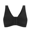Front view #8528 Amoena® Frances Wire-Free Leisure Bra Shown in Black