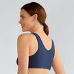 Back view #8528 Amoena® Frances Wire-Free Leisure Bra Shown in Navy