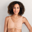 Front view #8528 Amoena® Frances Wire-Free Leisure Bra Shown in Nude