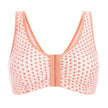 Front view #8528 Amoena® Frances Wire-Free Leisure Bra Shown in Peach Blossom