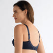 Back view #8722 Amoena® Nancy Wire-Free Bra Shown in Dark Blue