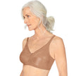 Side view #8722 Amoena® Nancy Wire-Free Bra Shown in Dark Caramel