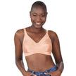 Front view #8722 Amoena® Nancy Wire-Free Bra Shown in Rose Nude