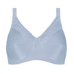 Front view #8722 Amoena® Nancy Wire-Free Bra Shown in Light Blue
