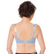 Back view #8722 Amoena® Nancy Wire-Free Bra Shown in Light Blue