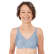Front view #8722 Amoena® Nancy Wire-Free Bra Shown in Light Blue