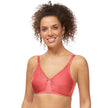 Front view #8722 Amoena® Nancy Wire-Free Bra Shown in Strawberry