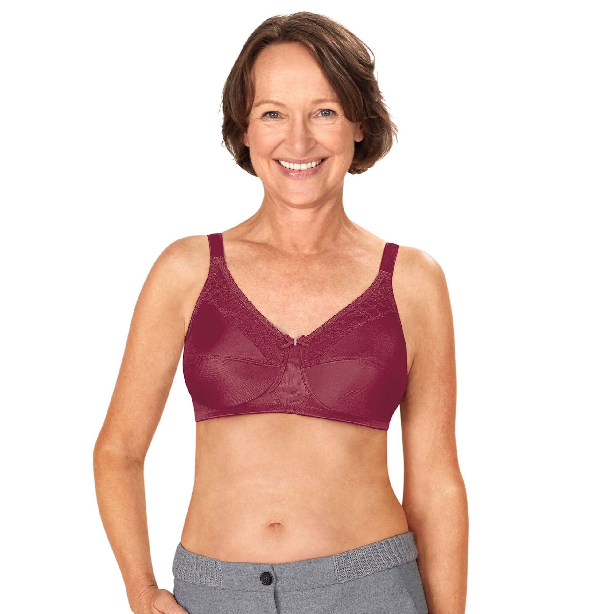 Amoena® Nancy Wire-Free Bra Shown in Red