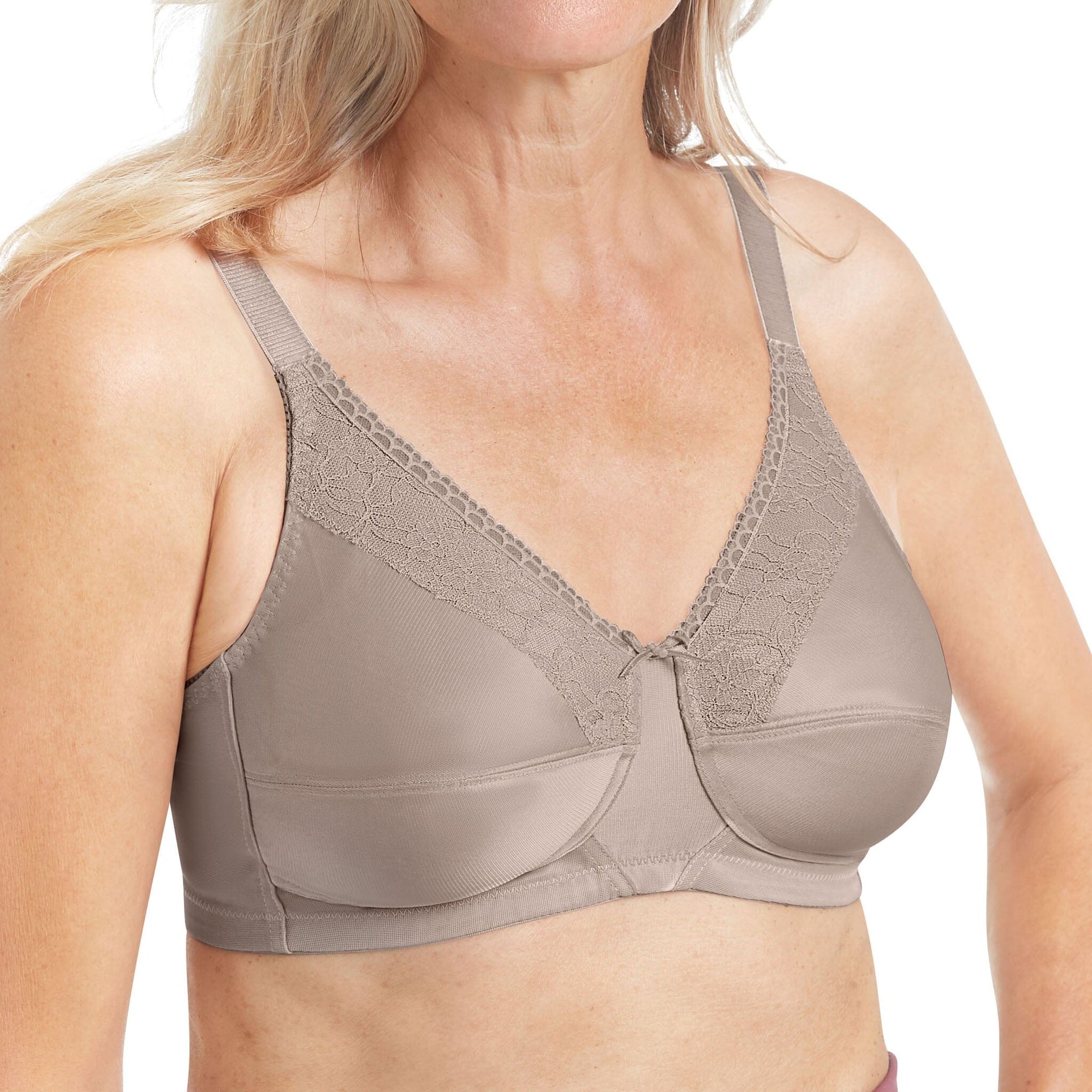 Amoena® Nancy Wire-Free Bra Shown in Taupe