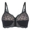 Front view #8723 Amoena® Ellen Wire-Free Bra Shown in Black/Nude