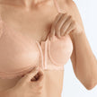 Front Closure #8723 Amoena® Ellen Wire-Free Bra Shown in Rose/Nude 