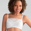 Front view #8725 Amoena® Isabel Camisole Wire-Free Bra Shown in White