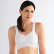 Front view #8750 Amoena® Theraport Post Surgical Bra in White